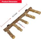 Bird Ladder Perch Cage Nature Wood Stand Parrot Chew Toy for Small Medium Parrot Animal (M)