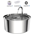 3.2L Cat Automatic Water Dispenser Pet Smart Induction Water Feeder USB with Filter Stainless Steel Dog Feeder Pet Supplies