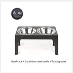 Elevated Dog Feeder Dogs Bowls Adjustable Raised Stand with Double Stainless Steel Food Water Bowls for Small Medium Large Dogs