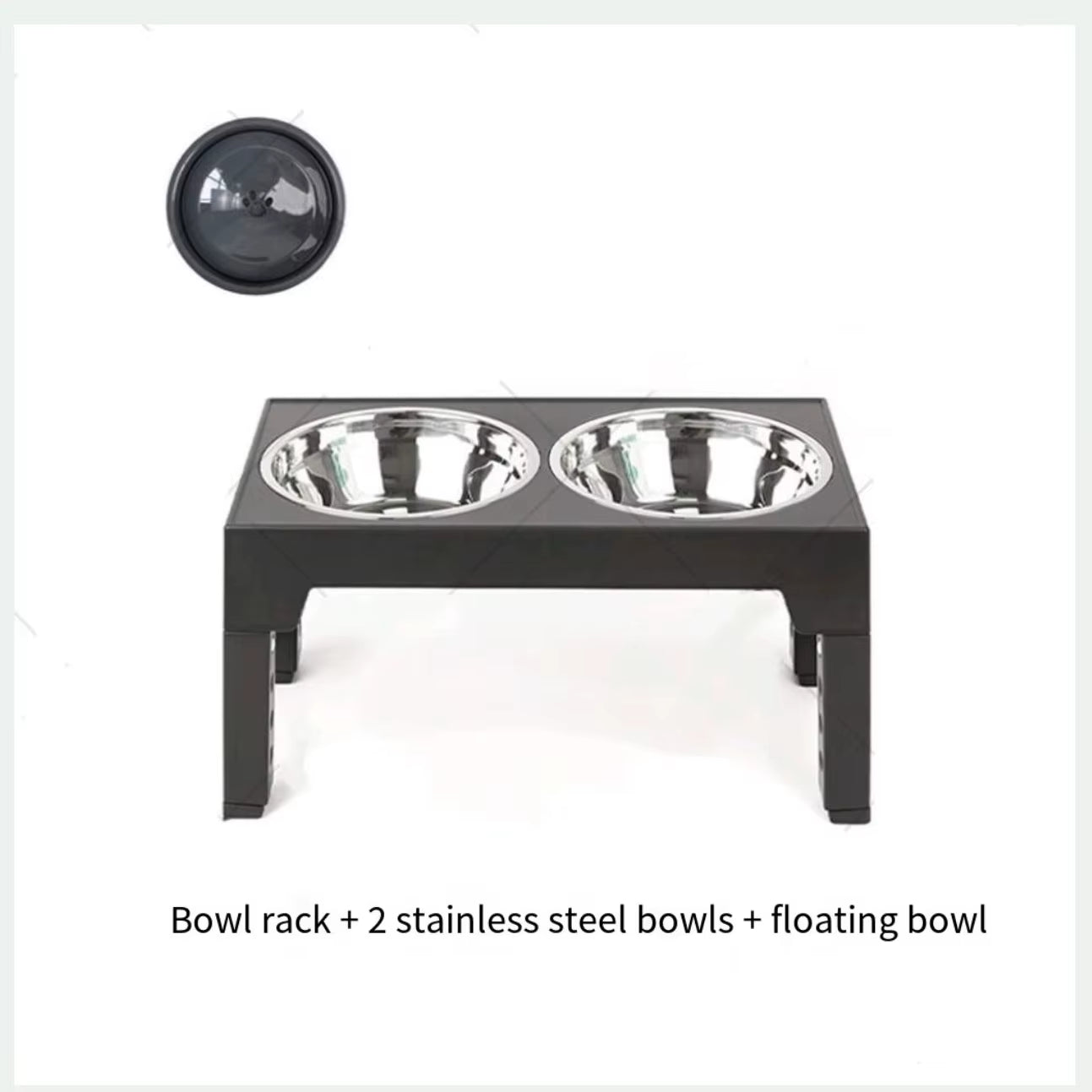 Elevated Dog Feeder Dogs Bowls Adjustable Raised Stand with Double Stainless Steel Food Water Bowls for Small Medium Large Dogs