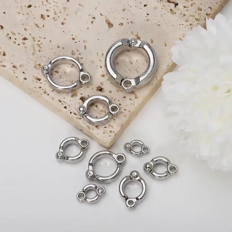 Parrot Foot Rings Metal Pet Bird Leg Rings Outdoor Fly Training Activity Anti-Lost Opening Clip Leash Accessories 0.45 to 1.15CM