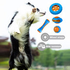 Dog Chew Toys Ball Interactive Pool Play Floating Bite Resistant Squeaky Rubbe Fidget Toy Supplies Product for Small Large Dogs