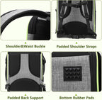 Breathable Bird Carrier, Outdoor Backpack with Adjustable Tripod, Lightweight and Portable Waterproof Parrot Travel Backpack, Wide View and Shading Cat & Dog Backpack for Hiking