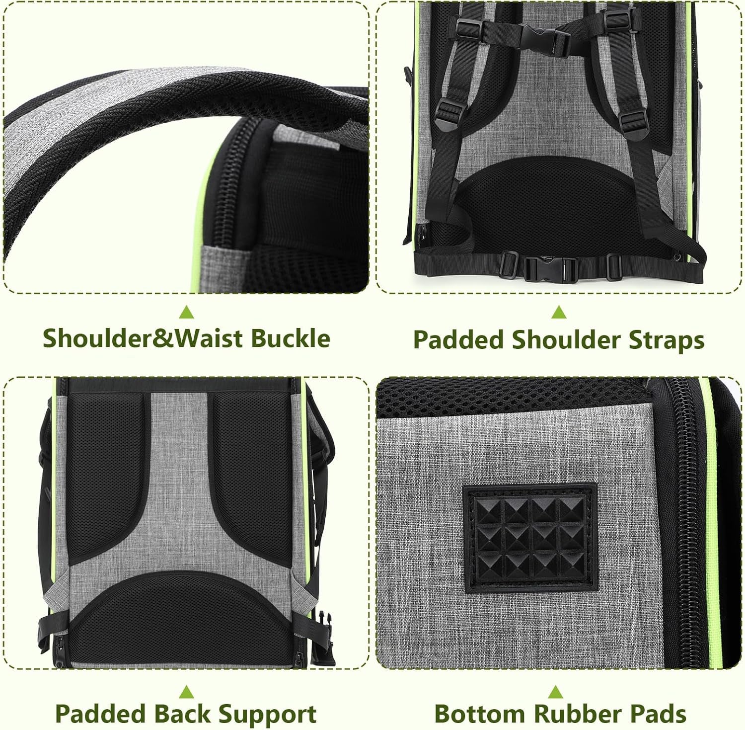 Breathable Bird Carrier, Outdoor Backpack with Adjustable Tripod, Lightweight and Portable Waterproof Parrot Travel Backpack, Wide View and Shading Cat & Dog Backpack for Hiking