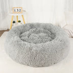 Dog Bed Donut Big Large round Basket Winter Plush Beds for Dogs Medium Accessories Fluffy Kennel Small Puppy Pets Cat Products