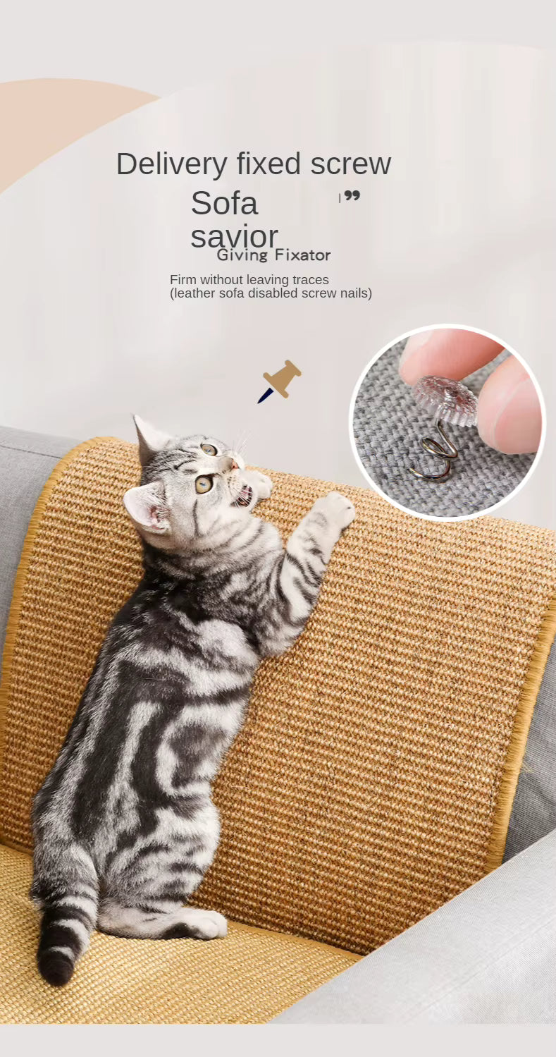 - Cat Scratcher Sisal Mat Board - Sharpen Nails - Protect Furniture