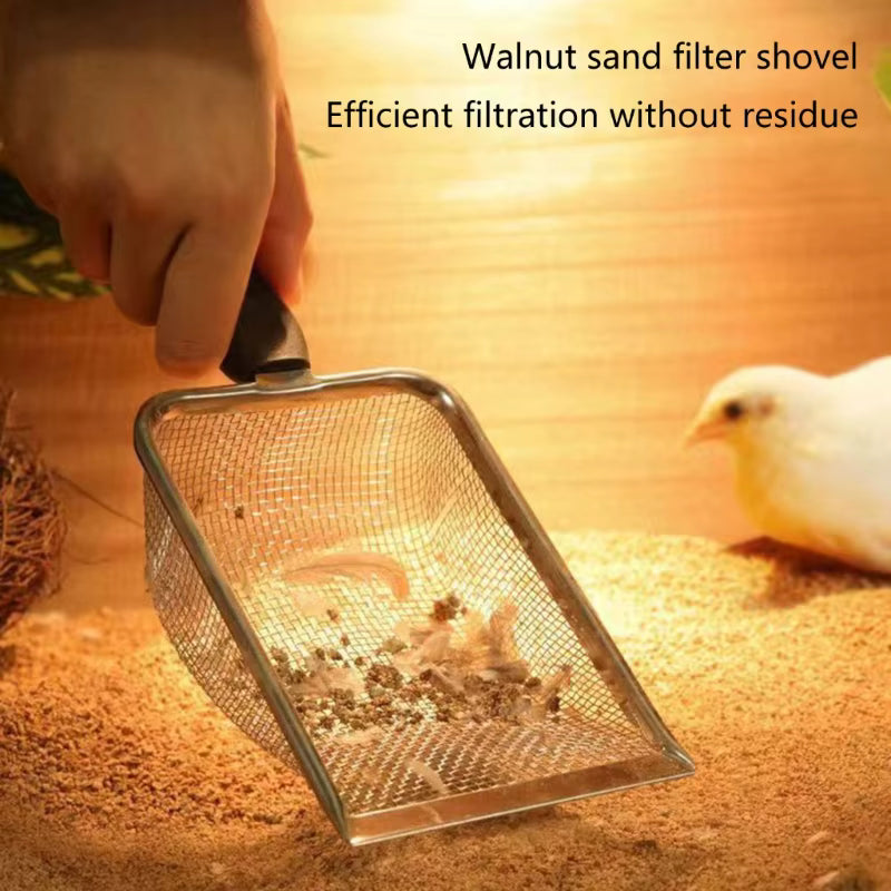 Sand Substrate Metal Sand Shovel Stainless Steel Fine Mesh Terrarium Substrate Dropship