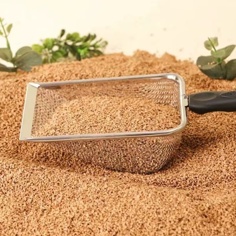 Sand Substrate Metal Sand Shovel Stainless Steel Fine Mesh Terrarium Substrate Dropship