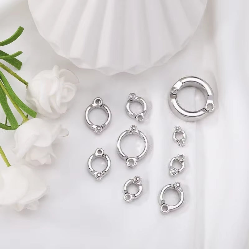 Parrot Foot Rings Metal Pet Bird Leg Rings Outdoor Fly Training Activity Anti-Lost Opening Clip Leash Accessories 0.45 to 1.15CM