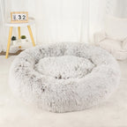 Dog Bed Donut Big Large round Basket Winter Plush Beds for Dogs Medium Accessories Fluffy Kennel Small Puppy Pets Cat Products