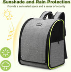 Breathable Bird Carrier, Outdoor Backpack with Adjustable Tripod, Lightweight and Portable Waterproof Parrot Travel Backpack, Wide View and Shading Cat & Dog Backpack for Hiking