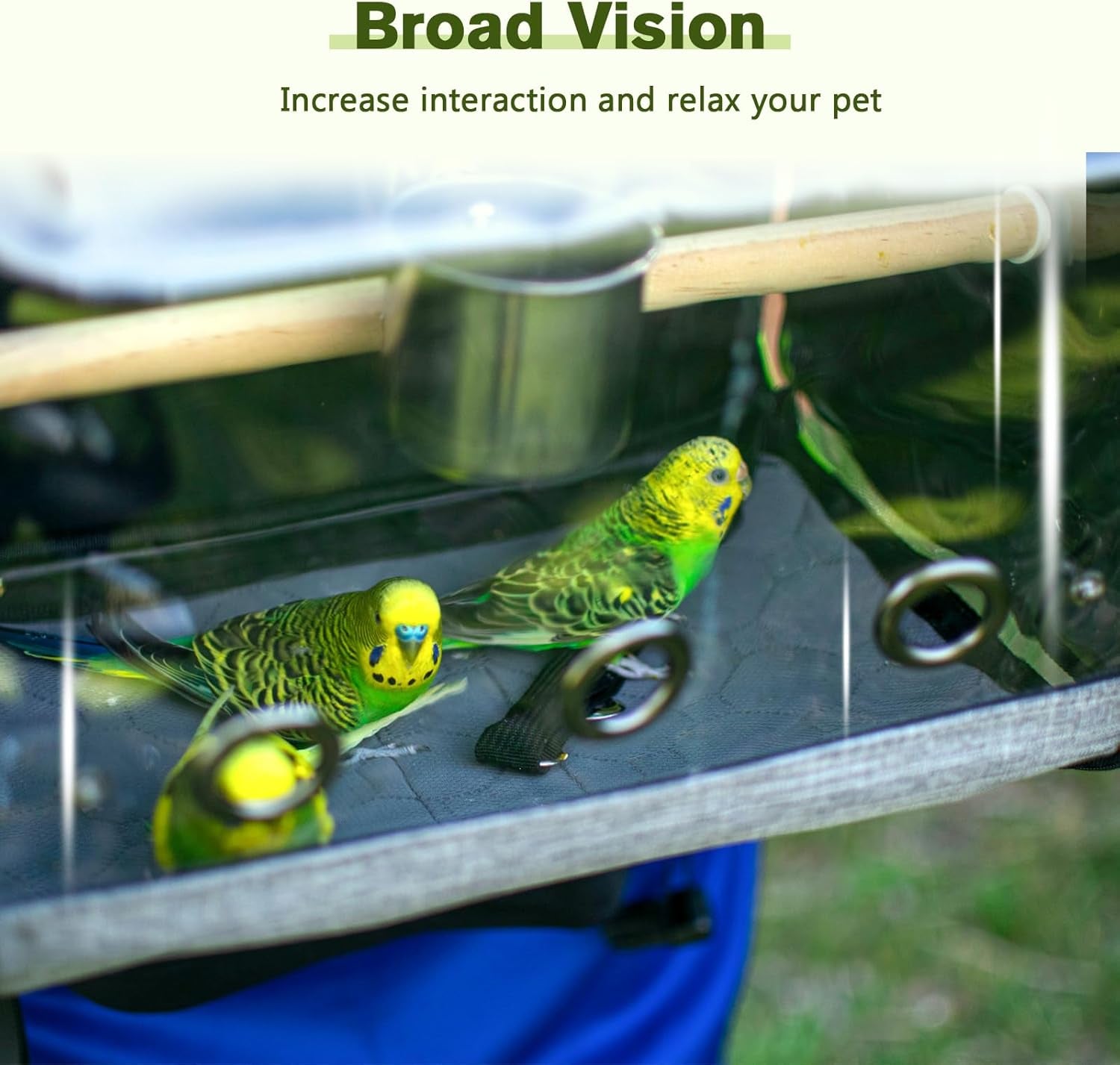 Breathable Bird Carrier, Outdoor Backpack with Adjustable Tripod, Lightweight and Portable Waterproof Parrot Travel Backpack, Wide View and Shading Cat & Dog Backpack for Hiking