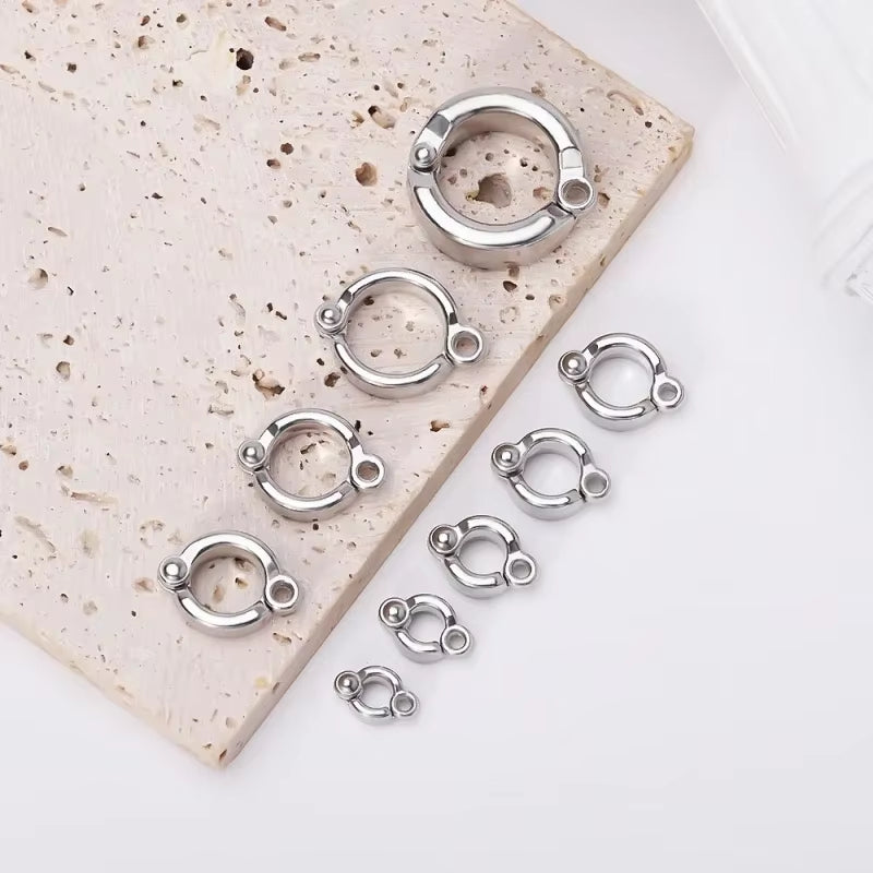 Parrot Foot Rings Metal Pet Bird Leg Rings Outdoor Fly Training Activity Anti-Lost Opening Clip Leash Accessories 0.45 to 1.15CM